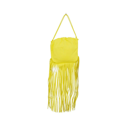 Bottega Veneta The Fringe Leather, Yellow, Leather, Clutch