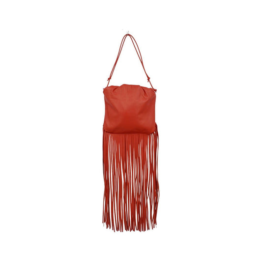 Bottega Veneta The Fringe Leather, Red, Leather, Clutch