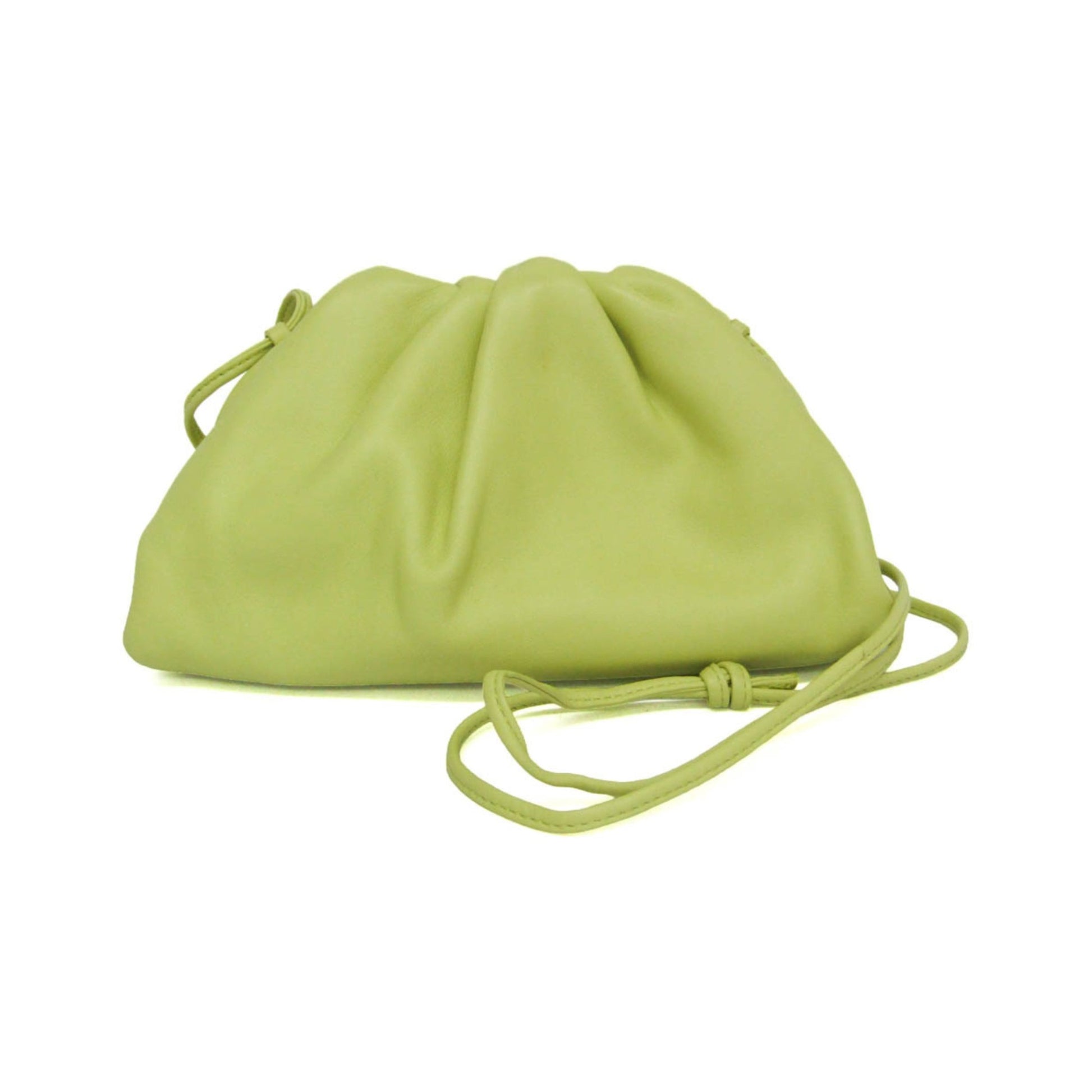 Bottega Veneta The Pouch Leather, Green, Leather, Clutch