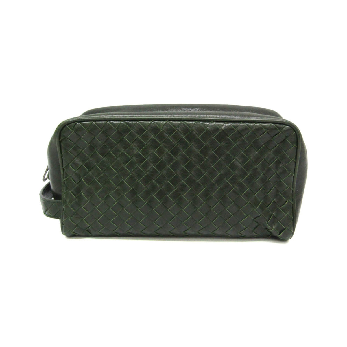 Bottega Veneta Toiletry Case Intrecciato Nappa, Green, Leather, Clutch