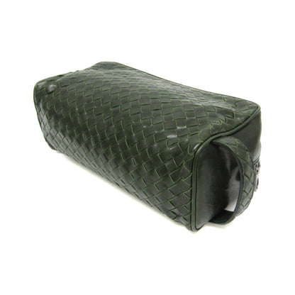 Bottega Veneta Toiletry Case Intrecciato Nappa, Green, Leather, Clutch