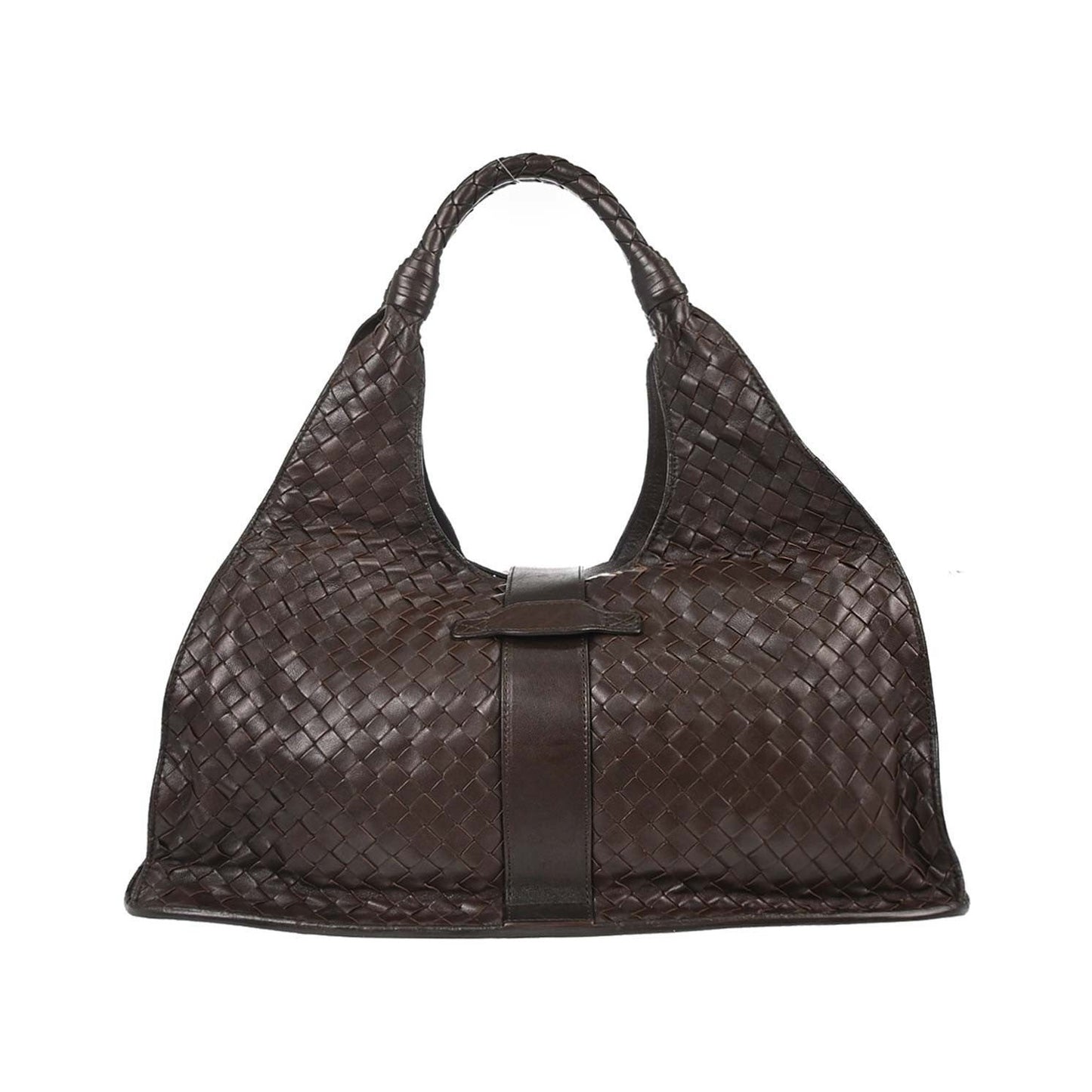 Bottega Veneta Top Flap Hobo Intrecciato Nappa, Brown, Leather, Handbag