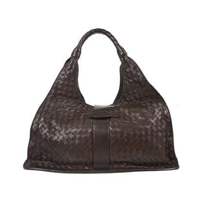 Bottega Veneta Top Flap Hobo Intrecciato Nappa, Brown, Leather, Handbag
