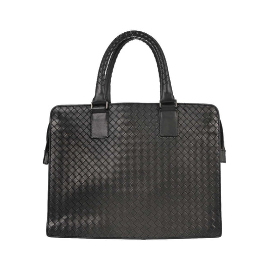 Bottega Veneta Top Zip Intrecciato Nappa, Black, Leather, Briefcase