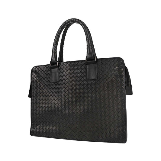 Bottega Veneta Top Zip Intrecciato Nappa, Black, Leather, Briefcase