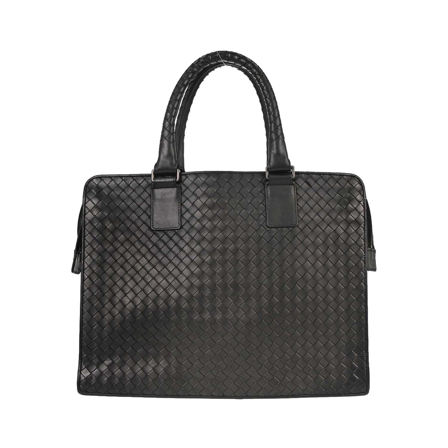 Bottega Veneta Top Zip Intrecciato Nappa, Black, Leather, Briefcase