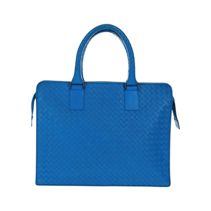 Bottega Veneta Top Zip Intrecciato Nappa, Blue, Leather, Briefcase