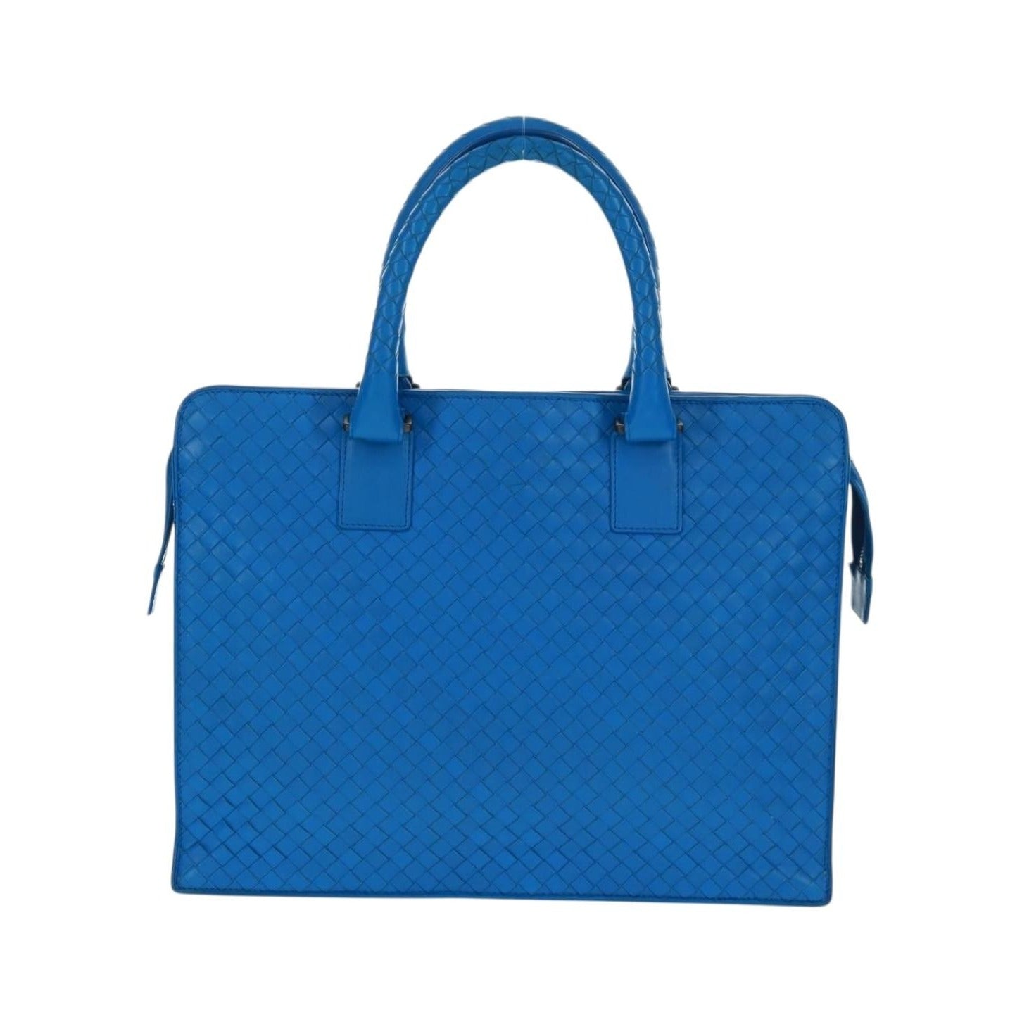 Bottega Veneta Top Zip Intrecciato Nappa, Blue, Leather, Briefcase
