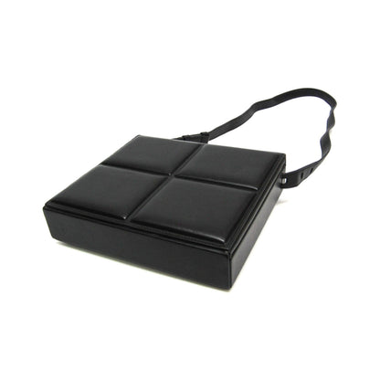 Bottega Veneta Trunk Top Handle Messenger Padded Leather, Black, Leather, Handbag