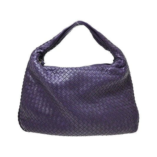 Bottega Veneta Veneta Hobo Intrecciato Nappa, Purple, Leather, Handbag