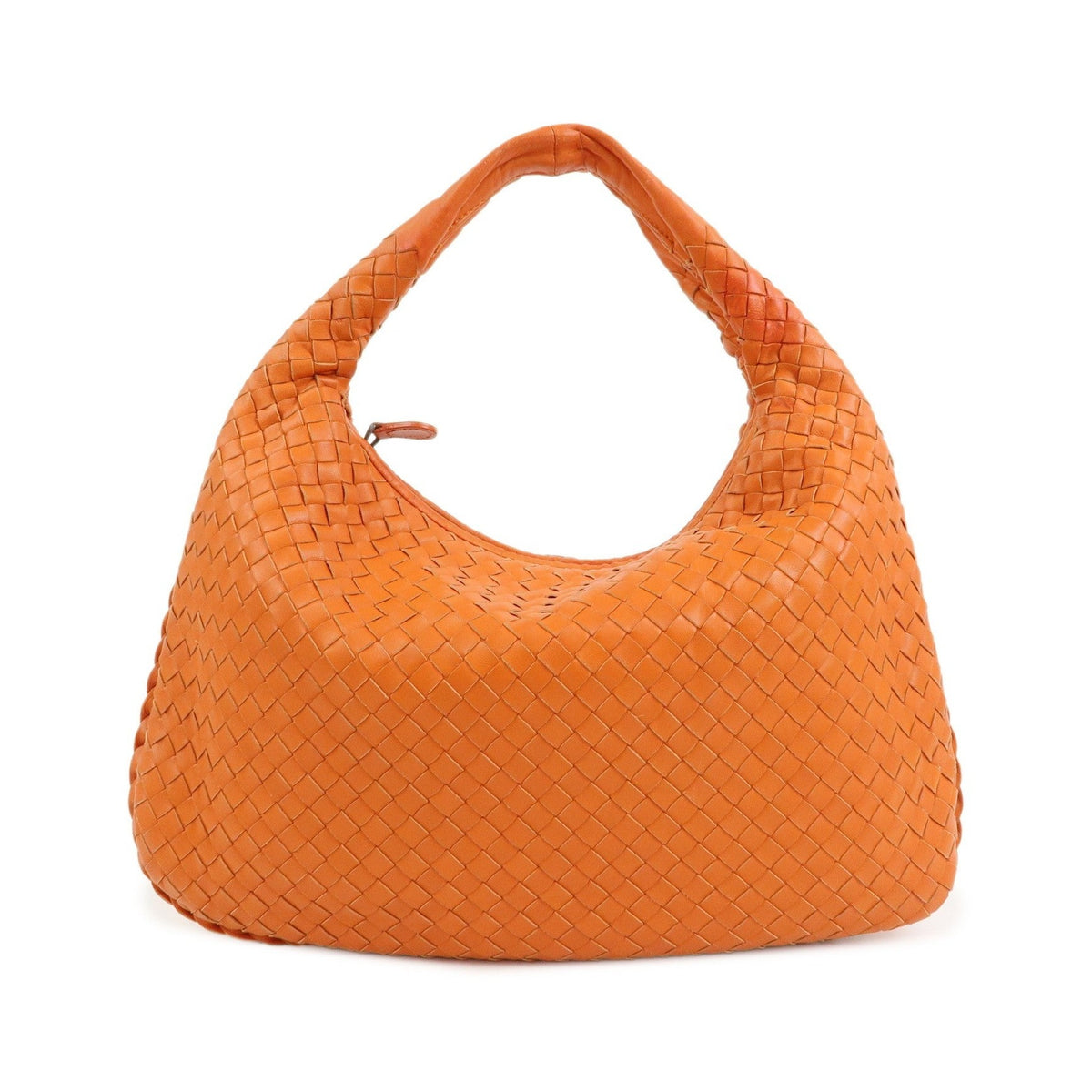 Bottega Veneta Veneta Hobo Intrecciato Nappa, Orange, Leather, Shoulder Bag
