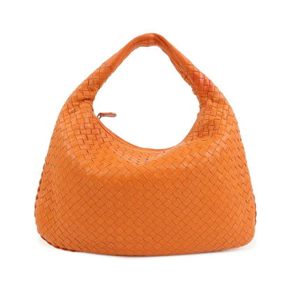 Bottega Veneta Veneta Hobo Intrecciato Nappa, Orange, Leather, Shoulder Bag