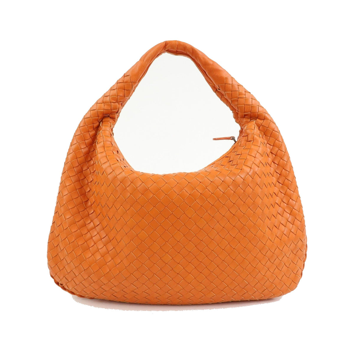 Bottega Veneta Veneta Hobo Intrecciato Nappa, Orange, Leather, Shoulder Bag