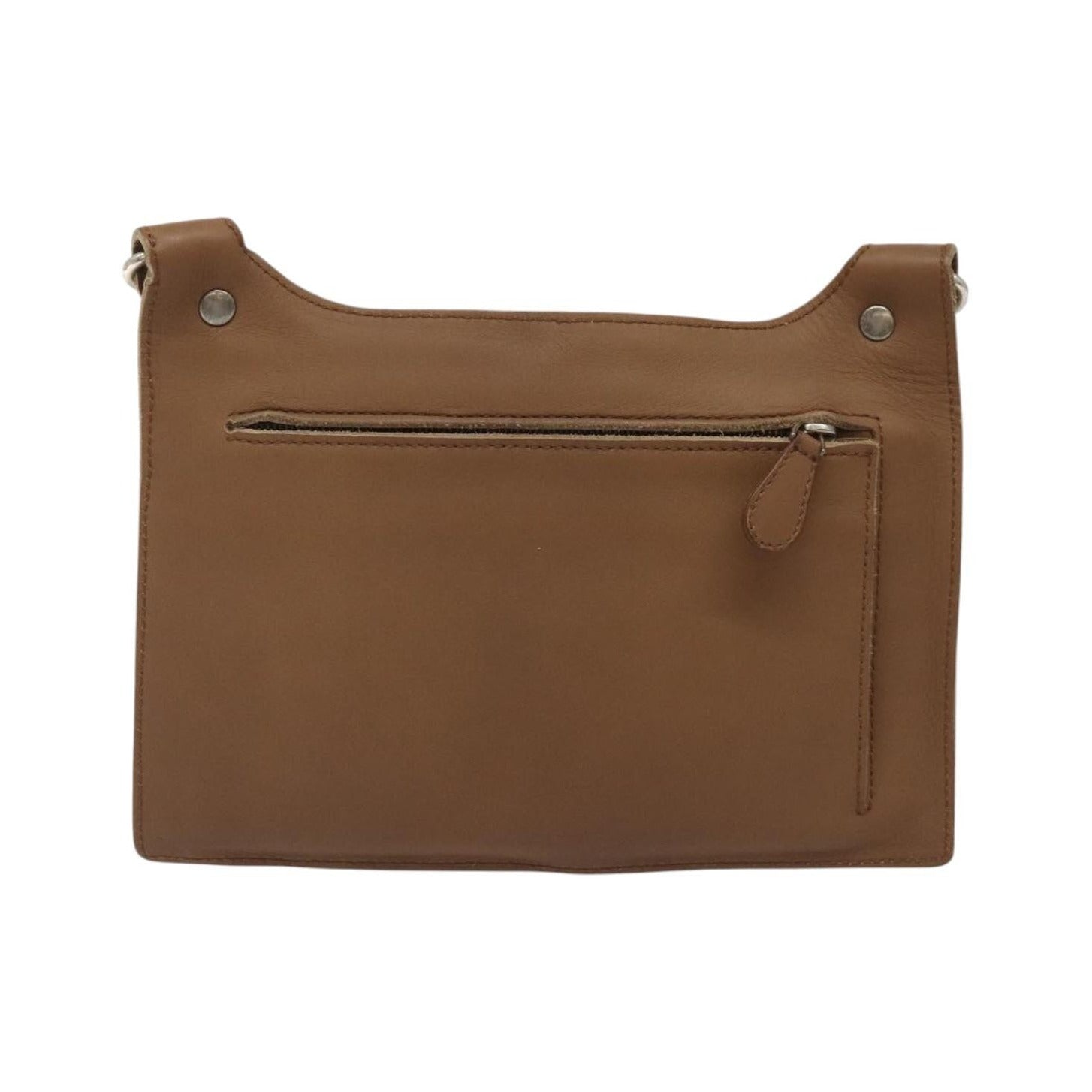 Bottega Veneta Vintage Front Pocket Waist Leather, Brown, Leather, Clutch