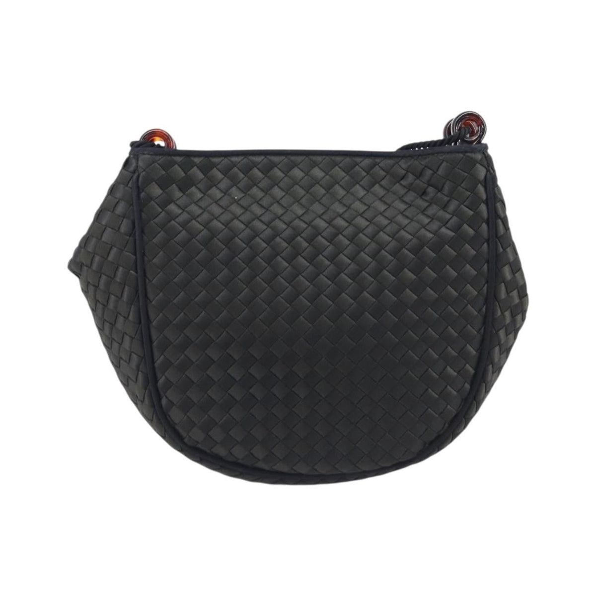 Bottega Veneta Vintage Intrecciato Hobo Nylon, Black, Nylon, Shoulder Bag
