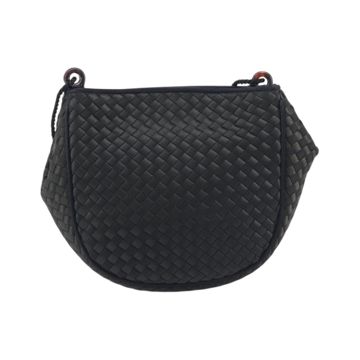 Bottega Veneta Vintage Intrecciato Hobo Nylon, Black, Nylon, Shoulder Bag