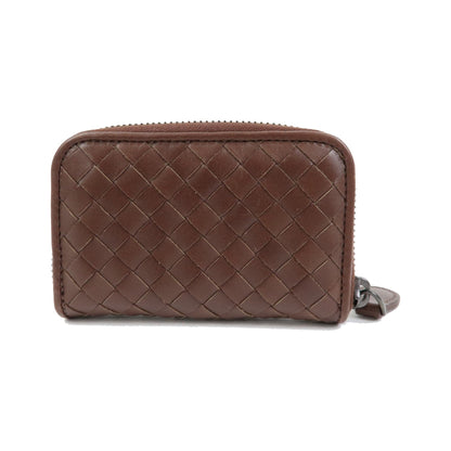 Bottega Veneta Zip Coin Purse Intrecciato Nappa, Brown, Leather, Clutch