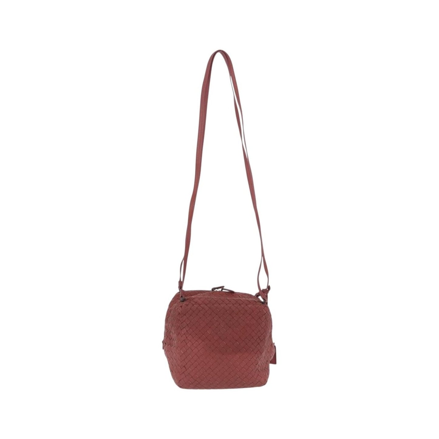 Bottega Veneta Zip Cube Messenger Intrecciato Nappa, Brown, Leather, Shoulder Bag
