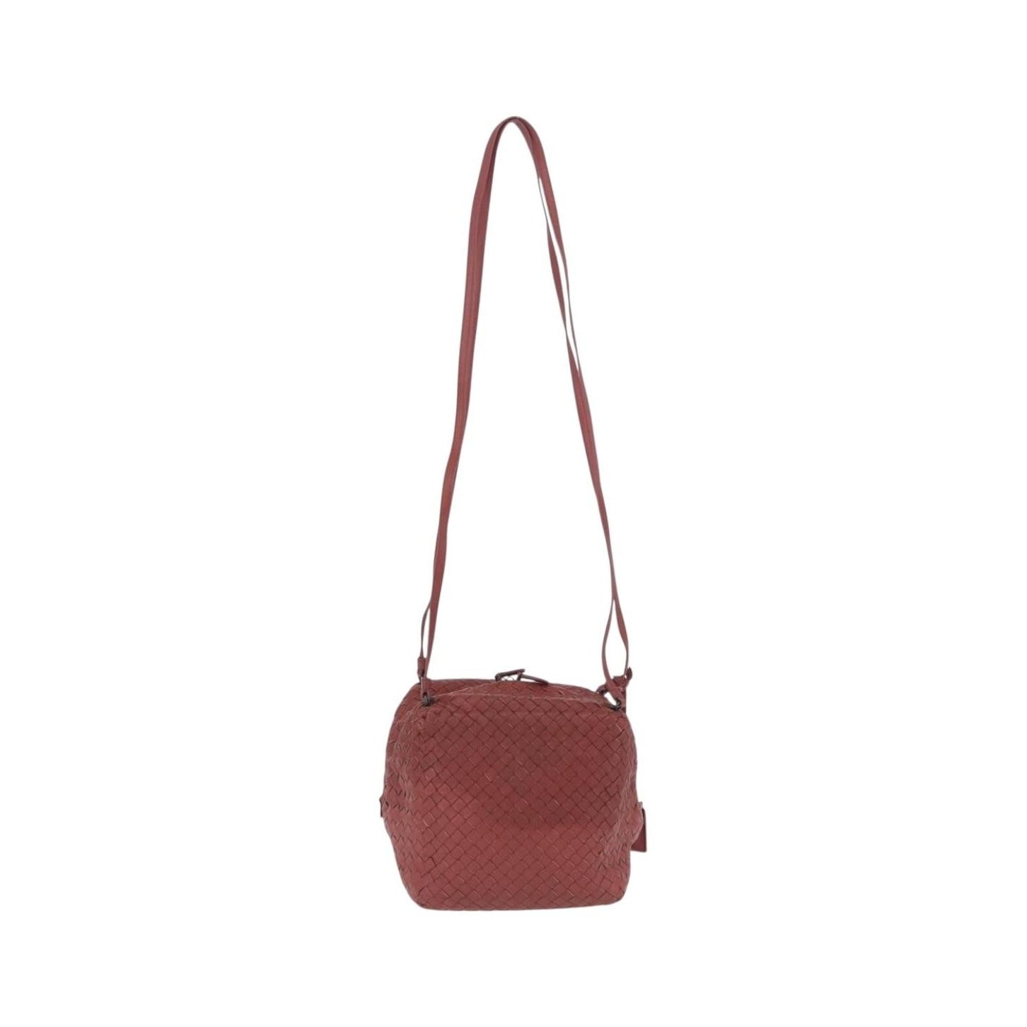 Bottega Veneta Zip Cube Messenger Intrecciato Nappa, Brown, Leather, Shoulder Bag