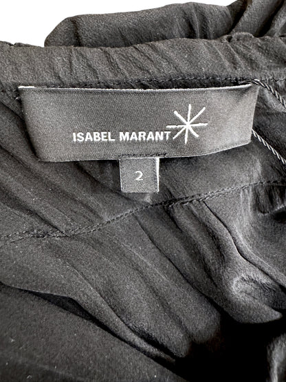 Brandsamsara Isabel Marant black silk dress label showing size 2