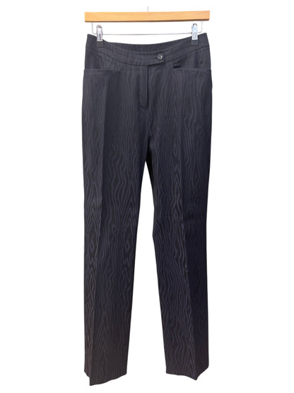 Brandsamsara Max & Co tailored trousers in a black acetate blend with a subtle wavy textured pattern