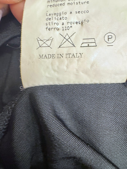 Brandsamsara Thierry Mugler black viscose blend top care label with Made in Italy text