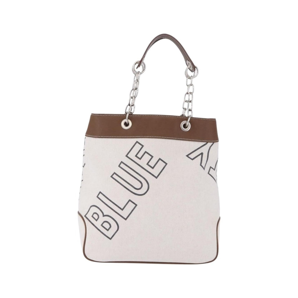 Burberry Blue Label Canvas, White, Canvas, Shoulder Bag
