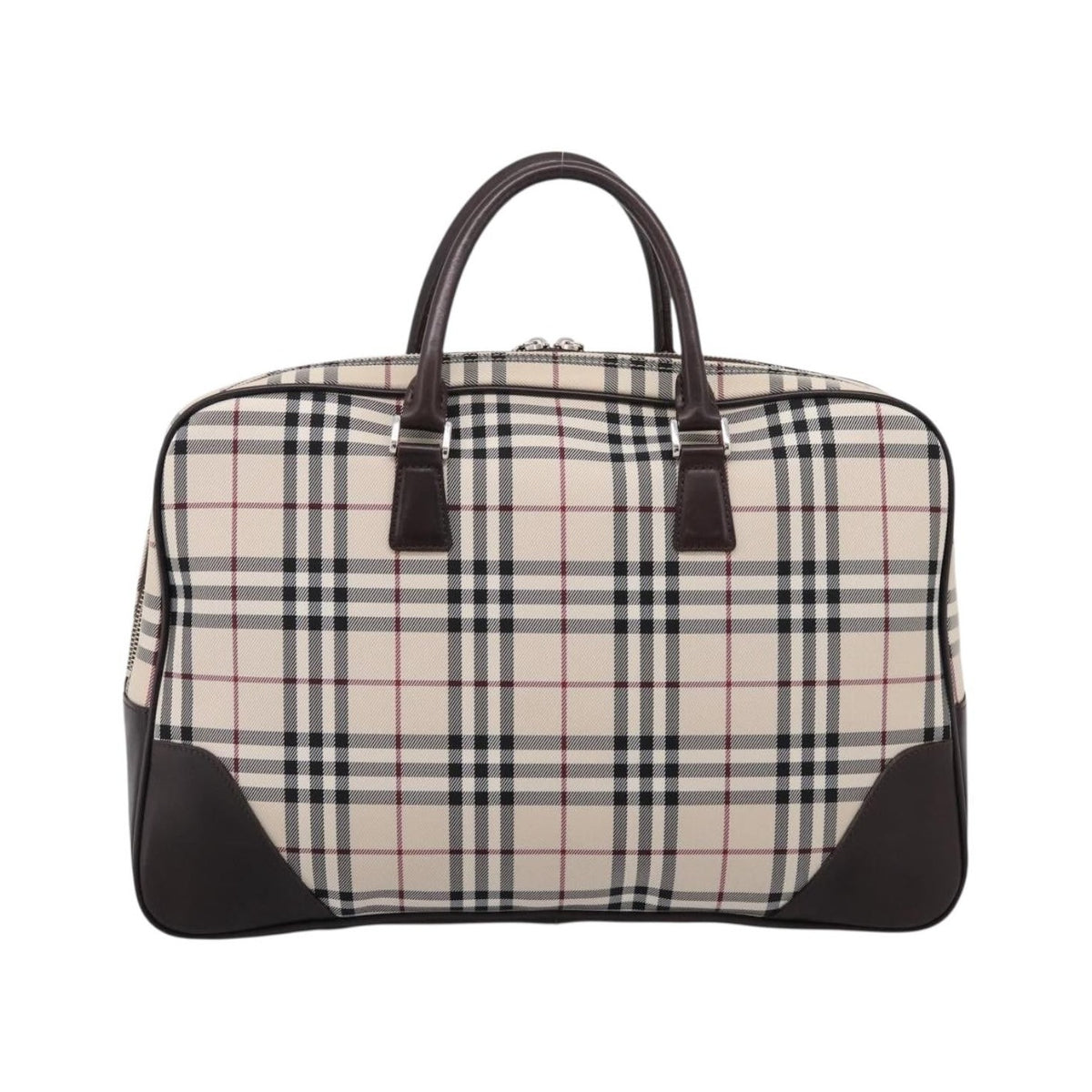 Burberry Boston Nova Check Canvas, Beige, Nylon, Handbag