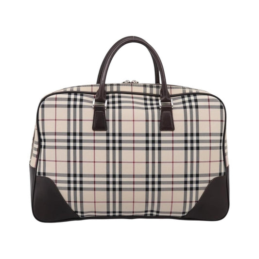 Burberry Boston Nova Check Canvas, Beige, Nylon, Handbag