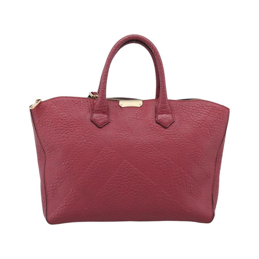 Burberry Clifton Convertible Heritage Grained Leather, Red, Leather, Tote Bag