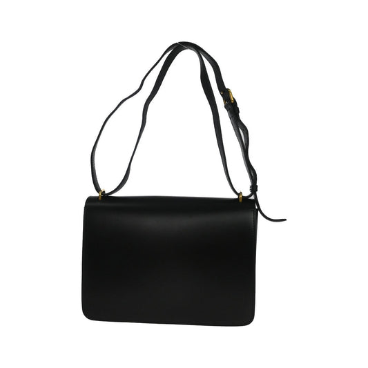 Burberry D-ring Leather, Black, Leather, Shoulder Bag