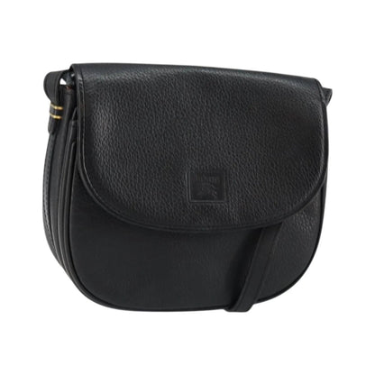 Burberry Flap Shoulder Leather, Black, Leather, Shoulder Bag