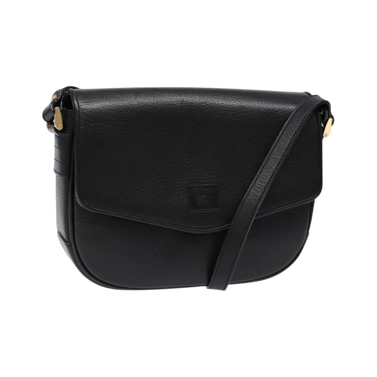 Burberry Flap Shoulder Leather, Black, Leather, Shoulder Bag