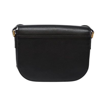 Burberry Flap Shoulder Leather, Black, Leather, Shoulder Bag