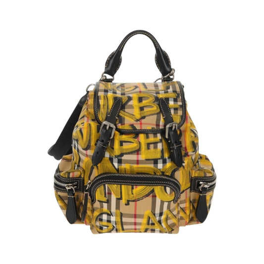 Burberry Graffiti Rucksack Vintage Check Canvas, Beige, Canvas, Backpack