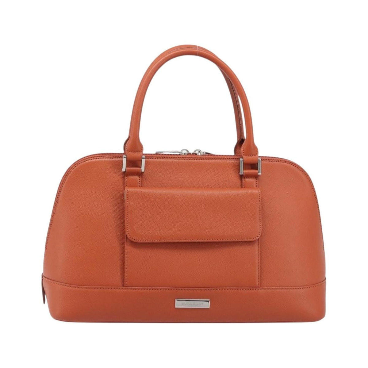 Burberry Handbag Leather, Orange, Leather, Handbag