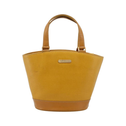 Burberry Handle Tote Leather, Yellow, Leather, Tote Bag