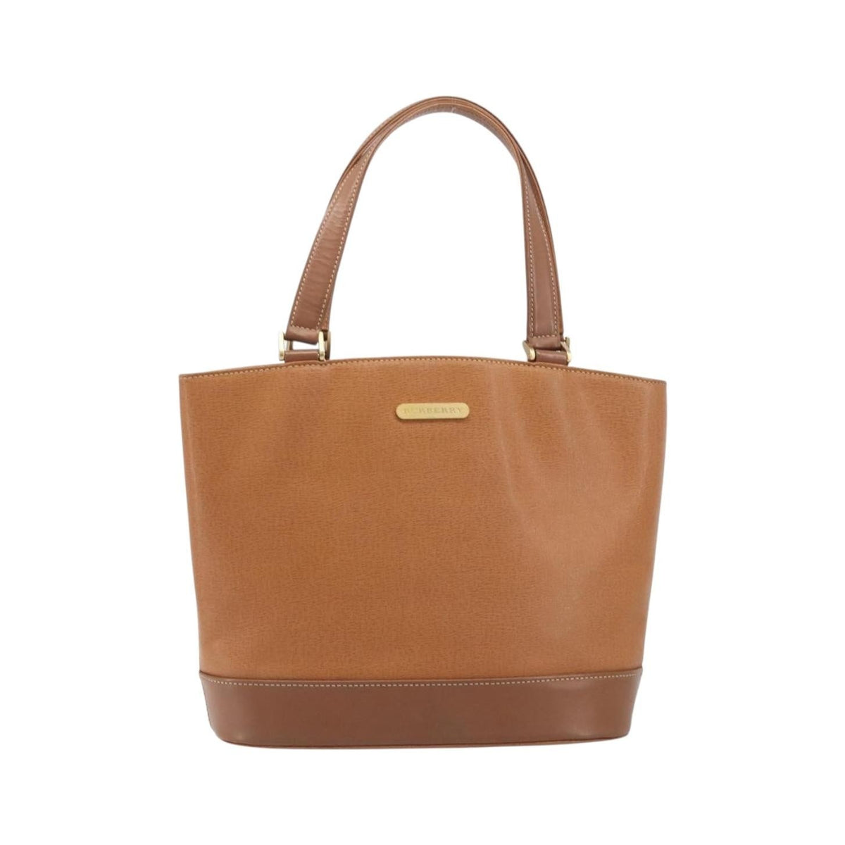 Burberry Handle Tote Leather, Brown, Leather, Tote Bag