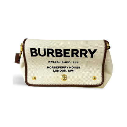 Burberry Horseferry Bum Printed Canvas, Beige, Canvas, Crossbody Bag