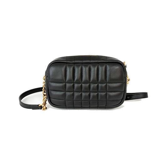 Burberry Lola Camera Quilted Leather, Black, Leather, Handbag