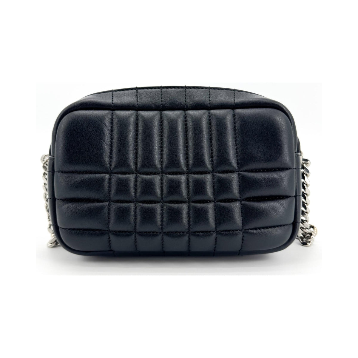 Burberry Lola Camera Quilted Leather, Black, Leather, Shoulder Bag