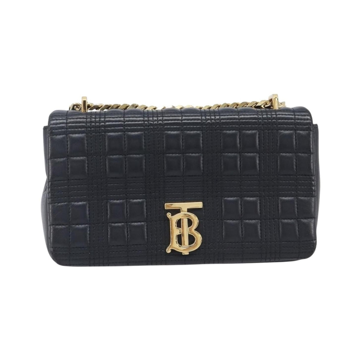 Burberry Lola Wallet on Chain Quilted Leather, Black, Leather, Crossbody Bag
