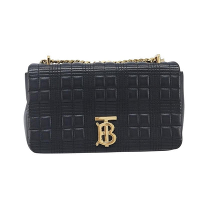 Burberry Lola Wallet on Chain Quilted Leather, Black, Leather, Crossbody Bag