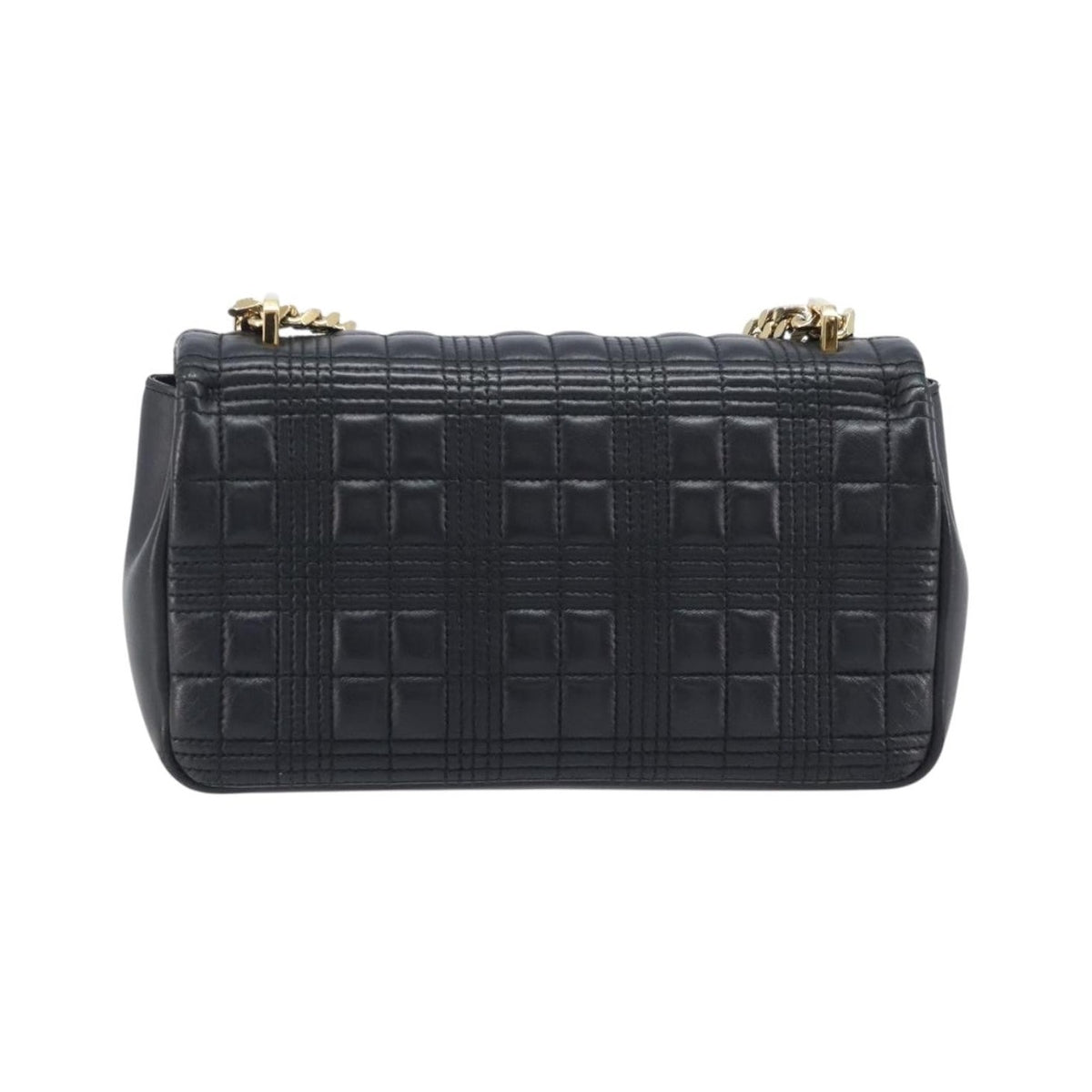 Burberry Lola Wallet on Chain Quilted Leather, Black, Leather, Crossbody Bag