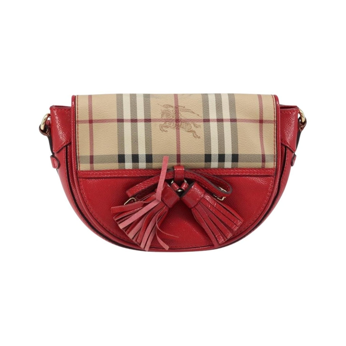 Burberry Maydown Haymarket Coated Canvas and Leather, Beige, Canvas, Shoulder Bag