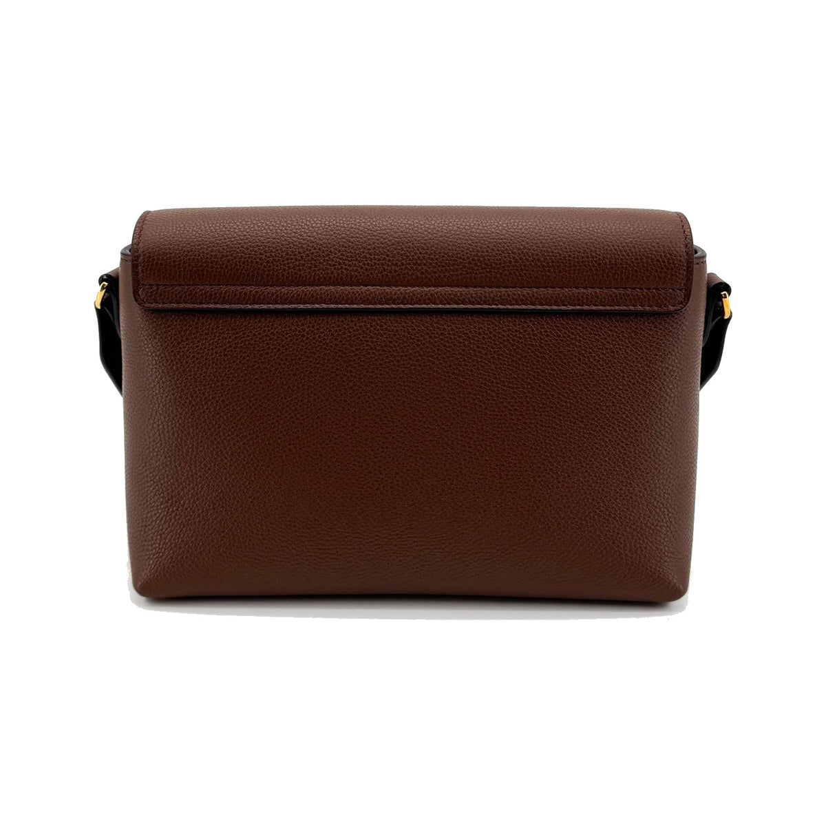 Burberry Note Leather with Vintage Check Canvas, Brown, Leather, Crossbody Bag