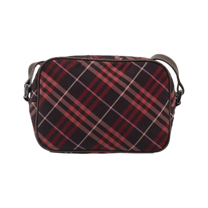Burberry Nova Check Blue Label Nylon, Burgundy, Nylon, Shoulder Bag