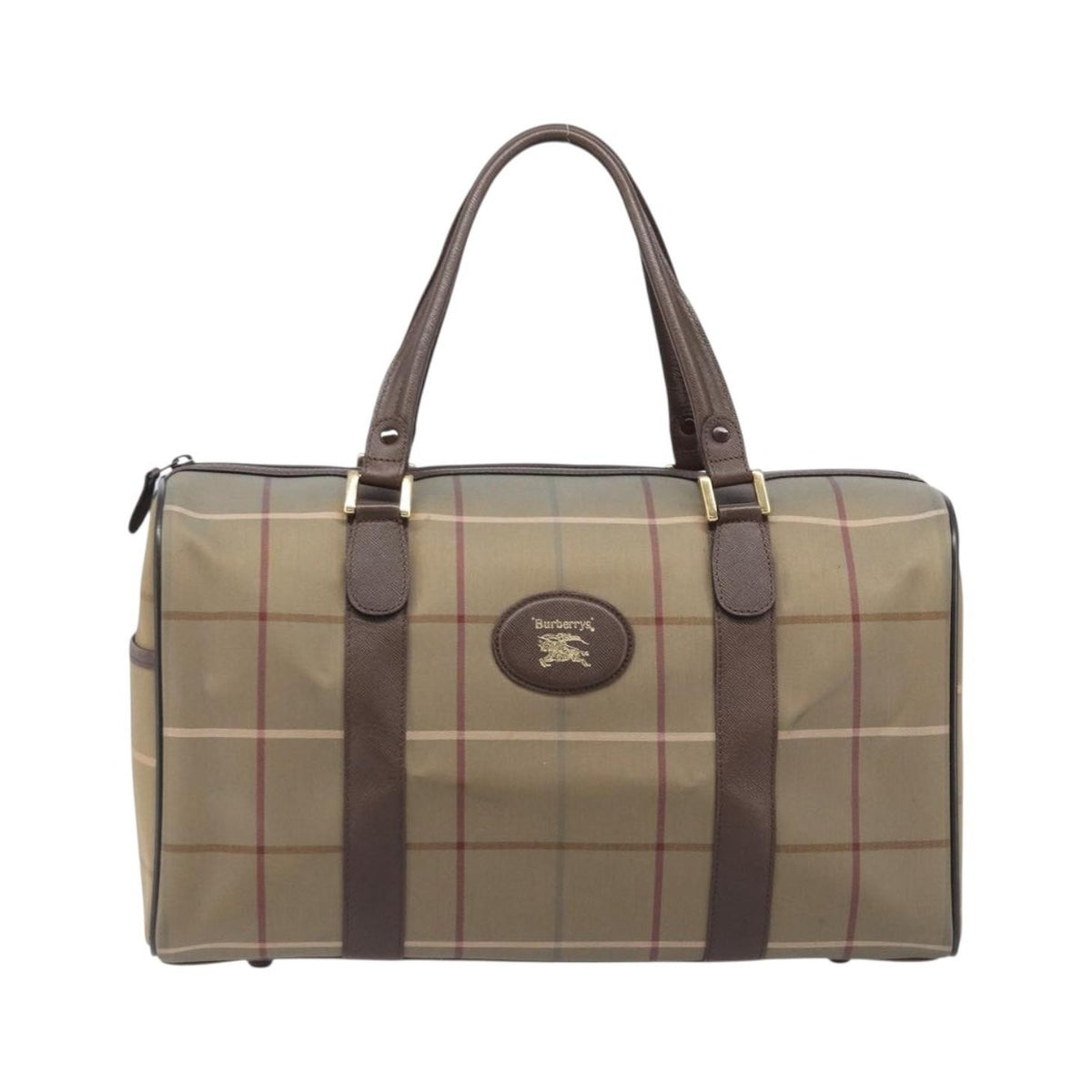 Burberry Nova check boston Canvas, Beige, Canvas, Handbag