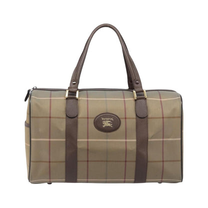 Burberry Nova check boston Canvas, Beige, Canvas, Handbag