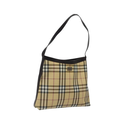 Burberry Nova check Canvas and Leather, Beige, Canvas, Shoulder Bag